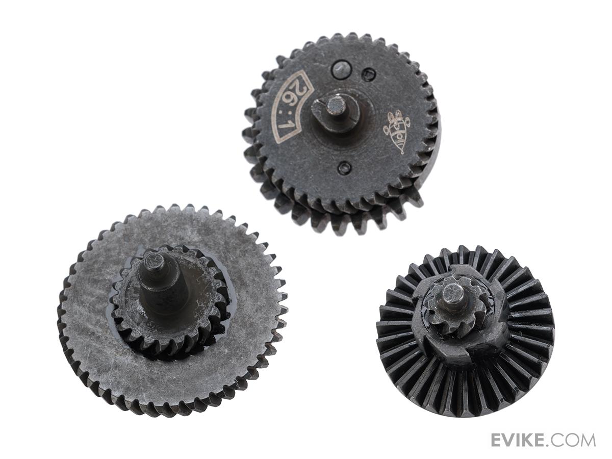 Rocket Airsoft CNC Steel Gear Set for Tokyo Marui Spec Airsoft AEG Gearboxes (Type: 26:1 High Torque)