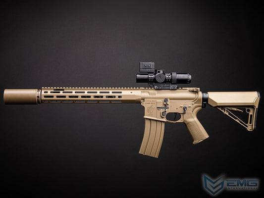 EMG x Knight's Armament KS-1 Airsoft AEG Rifle w/ Battery & Charger (Color: Tan)