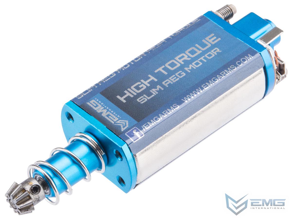 EMG MilSim Spec Slim Long-Type Motor for Airsoft AEGs (Model: Blue / Titan 24K)